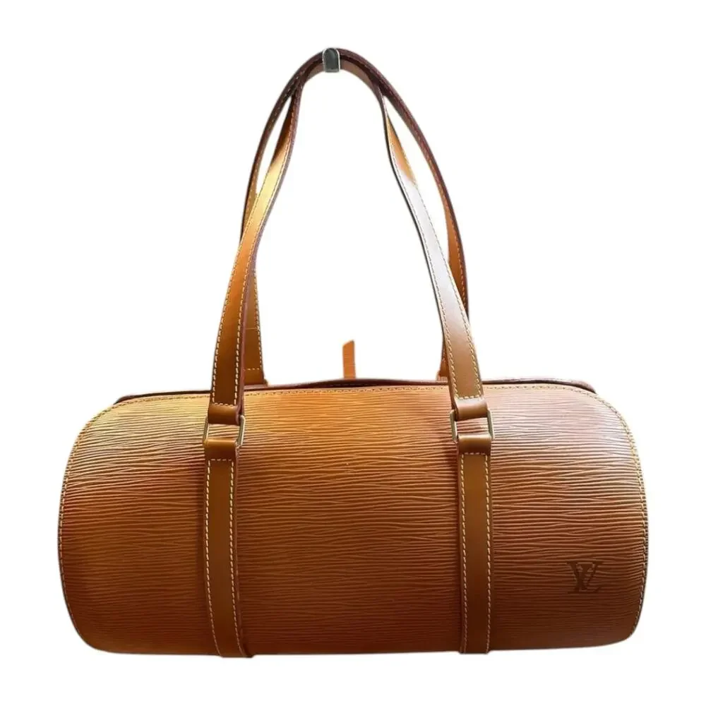 Louis Vuitton Epi Leather Soufflot Bag Cipango Golden Brown Barrel Bag Vintage